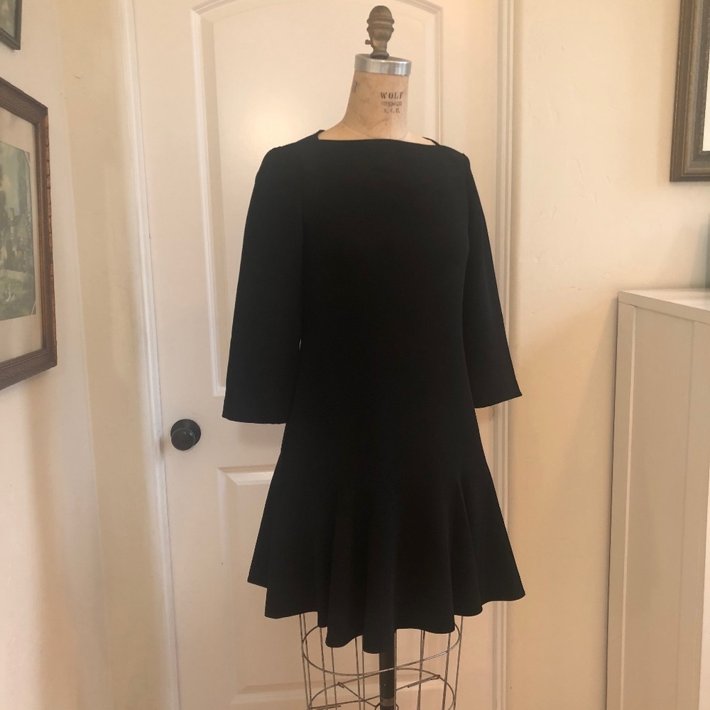 Kate Spade Crepe Flounce Dress